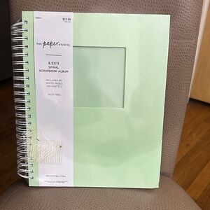 The Paper Studio Mint Green Spiral Scrapbook Album